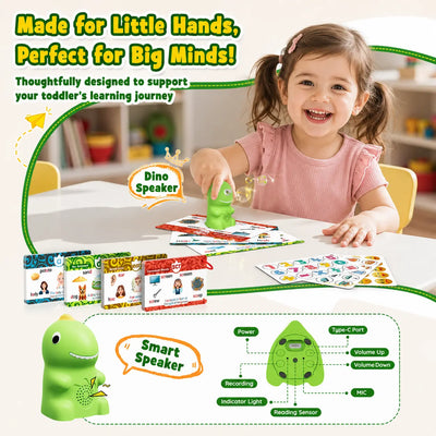 The Special Dino | Interactive Talking Flash Cards & Phonics Toy for Kids