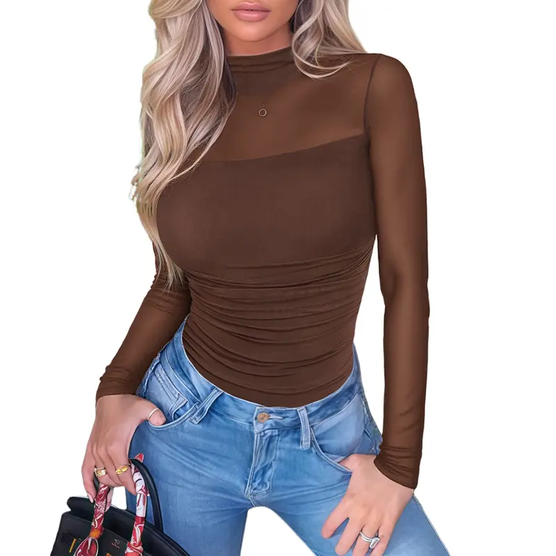 Turtle Neck Long Sleeve Shapewear Bodysuit