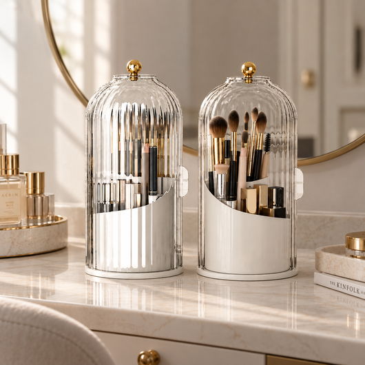 Clear Dust-Proof Vanity & Toiletry Organizer