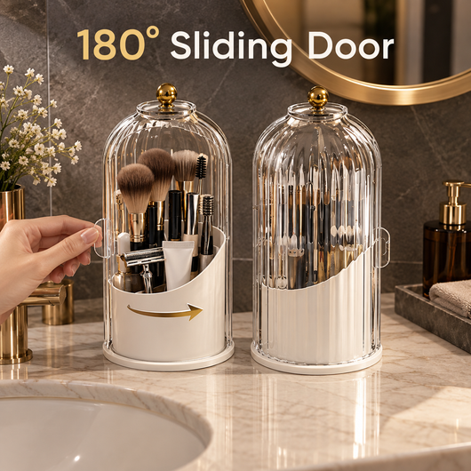 Clear Dust-Proof Vanity & Toiletry Organizer