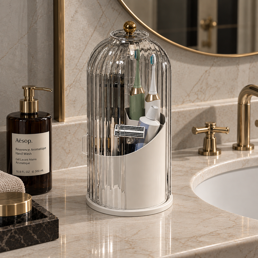 Clear Dust-Proof Vanity & Toiletry Organizer
