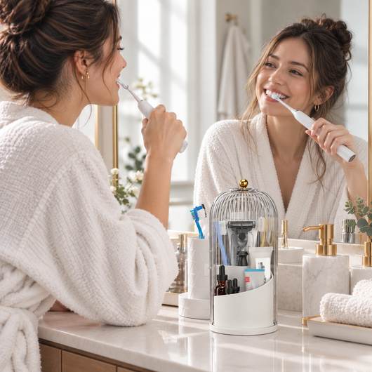 Clear Dust-Proof Vanity & Toiletry Organizer